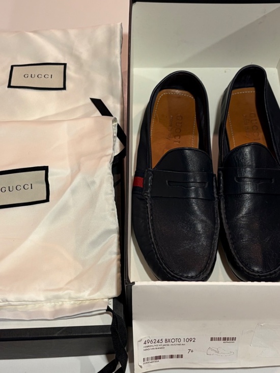 Gucci Men’s Leather Drivers Size US 7.5 main image 8